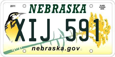 NE license plate XIJ591