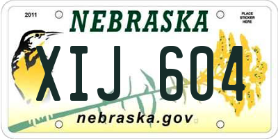 NE license plate XIJ604