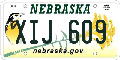 NE license plate XIJ609