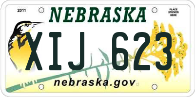 NE license plate XIJ623