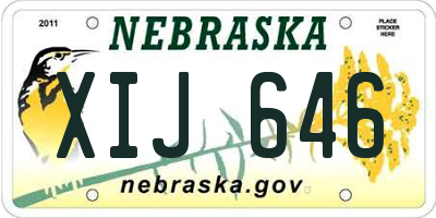 NE license plate XIJ646