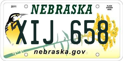 NE license plate XIJ658