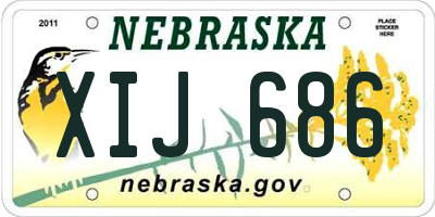 NE license plate XIJ686