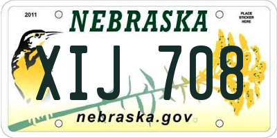 NE license plate XIJ708