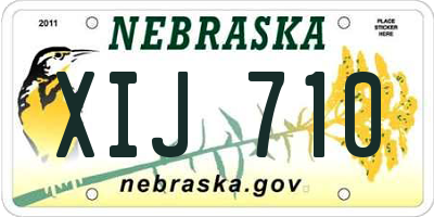NE license plate XIJ710