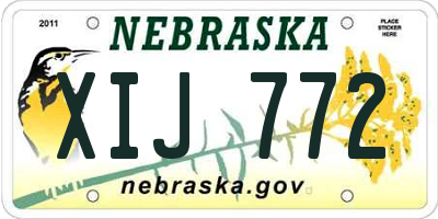 NE license plate XIJ772