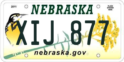 NE license plate XIJ877