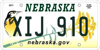 NE license plate XIJ910