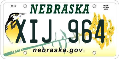 NE license plate XIJ964