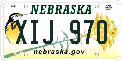 NE license plate XIJ970