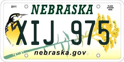 NE license plate XIJ975