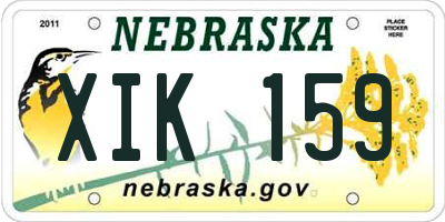 NE license plate XIK159