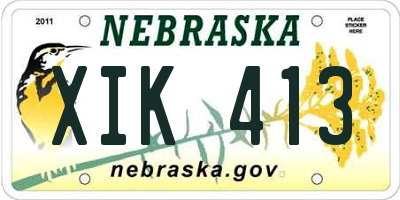 NE license plate XIK413