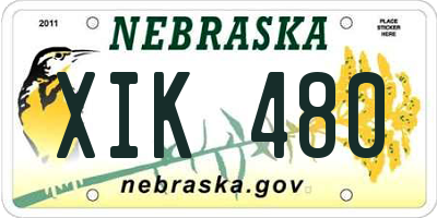 NE license plate XIK480