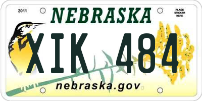 NE license plate XIK484