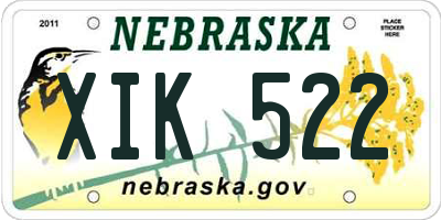 NE license plate XIK522