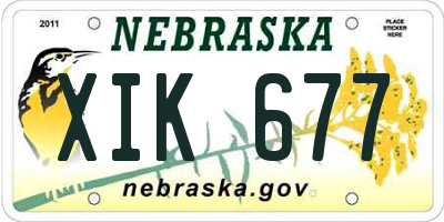 NE license plate XIK677