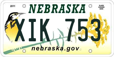 NE license plate XIK753