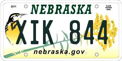 NE license plate XIK844