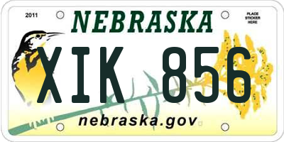 NE license plate XIK856