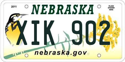NE license plate XIK902