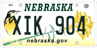 NE license plate XIK904