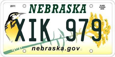 NE license plate XIK979