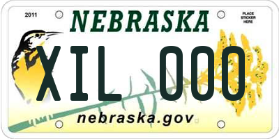 NE license plate XIL000