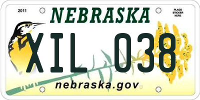NE license plate XIL038