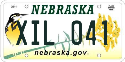 NE license plate XIL041