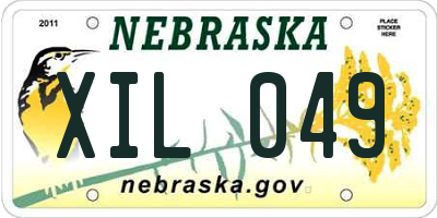 NE license plate XIL049