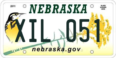 NE license plate XIL051