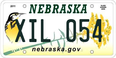 NE license plate XIL054
