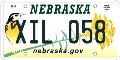 NE license plate XIL058