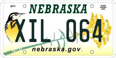 NE license plate XIL064