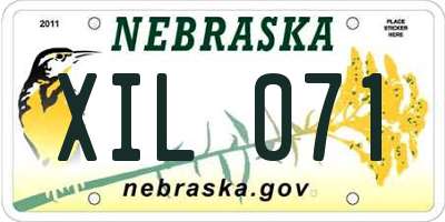 NE license plate XIL071