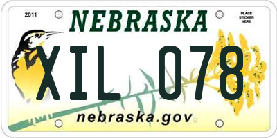 NE license plate XIL078