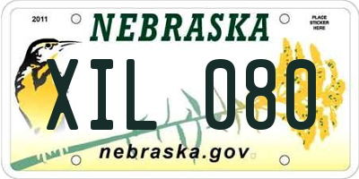 NE license plate XIL080