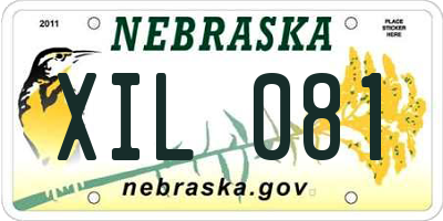 NE license plate XIL081