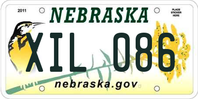 NE license plate XIL086