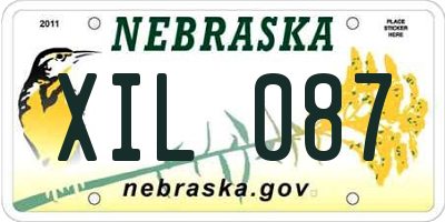 NE license plate XIL087