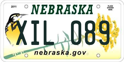 NE license plate XIL089