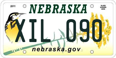 NE license plate XIL090