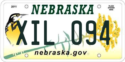 NE license plate XIL094