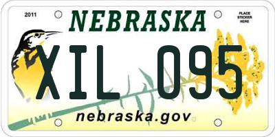 NE license plate XIL095