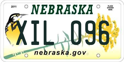 NE license plate XIL096