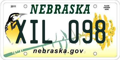 NE license plate XIL098