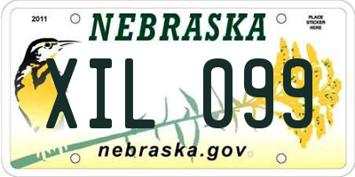 NE license plate XIL099