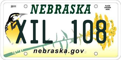 NE license plate XIL108