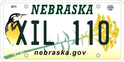 NE license plate XIL110